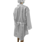 Robes rondes d'ESD de Cleanroom de douille de décolleté en V répulsif liquide lavable avec la rayure de 5mm