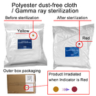 Chiffons gamma-irradiés de Cleanroom de polyester pour les environnements stériles critiques