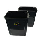 Poubelle de déchets électrostatique antistatique en plastique noire de la poubelle de boîte à outils de Cleanroom/ESD