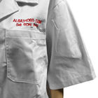 Vêtements de travail ESD à l'épreuve de la poussière Manche spandex Polyester Lint Libre Lab Smock Pour la salle blanche
