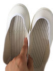 Les anti chaussures statiques de Cleanroom pour la longue douille ESD rejette l'empeigne en cuir blanche