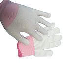 Anti gants statiques de revêtement sans couture de polyester, gants de décharge électrostatique