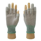 Unité centrale Coatd de travail d'ESD de polyester demi de doigts antistatiques des gants 3 pour l'industrie