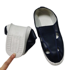 Anti chaussures de sécurité statiques de PVC d'ESD de protection quatre trous bleu marine