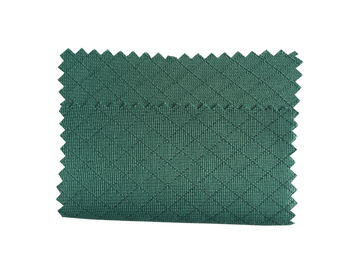 L'anti tissu statique vert-foncé ESD de 135 GSM a tricoté le polyester 6mm Diamond Pattern