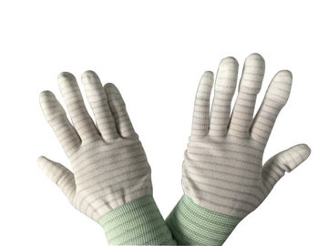 Le PVC de paume a pointillé le type nylon rayé enduit d'anti de main de gants dessus statique d'unité centrale