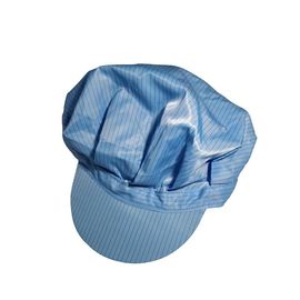 Taille non poussiéreuse de tissu de polyester d'anti chapeau statique jaune bleu blanc d'Esd S/M/L/XL