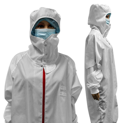 Anti salopette statique protégée de la poussière de Cleanroom avec Hood White Washable