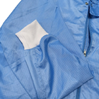 Anti charge statique de vêtement protégé de la poussière lavable bleu d'ESD pour l'industrie de Cleanroom