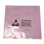 Anti rose transparent de emballage à couvercle serti adapté aux besoins du client de sac de la carte PCB ESD de charge statique