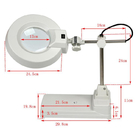 outils sûrs de agrandissement de bureau d'ESD de lampe de la loupe LED de 3x 5x 8x
