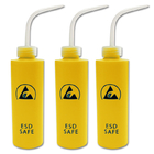 Utilisation industrielle de distribution sûre antistatique en plastique de bouteille d'ESD de HDPE jaune d'impression