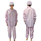 Conception spéciale rose de grille du costume 5mm de costume fendu antistatique d'ESD de polyester de laboratoire