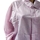 Conception spéciale rose de grille du costume 5mm de costume fendu antistatique d'ESD de polyester de laboratoire