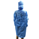 Manteau de laboratoire de chemise d'ESD de rayure du Cleanroom 5mm construit dans le sac de stockage