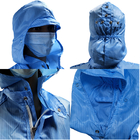 Manteau de laboratoire de chemise d'ESD de rayure du Cleanroom 5mm construit dans le sac de stockage