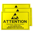Rectangle jaune statique de la taille 20x30cm de signe d'ESD de zone de contrôle d'attention pour EPA