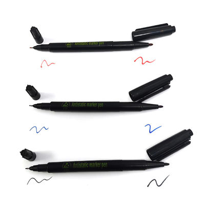 Anti double stylo de marqueur fini statique 0.5mm - 1.5mm pour le bureau du laboratoire EPA de Cleanroom
