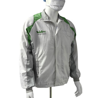 65% polyester 33% coton 2% fibre de carbone vêtements de salle blanche manteau de laboratoire antistatique