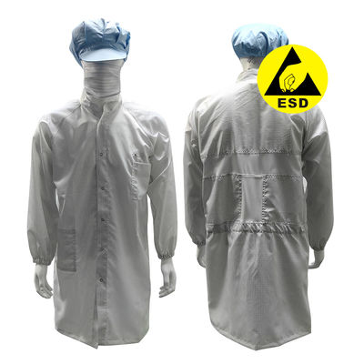 5 mm grille ESD manteau de sécurité antistatique respirant rétro-mesure pour la salle blanche
