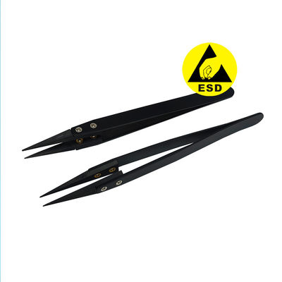 ESD antistatique résistant à haute température interchangeable tête pinceau céramique avec poignée en acier inoxydable