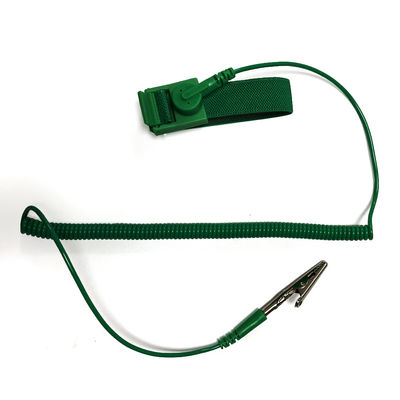 Laboratoire d'utilisation de la ceinture de poignet de la zone ESD Verte ceinture de poignet en PU antistatique 1.8M