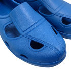 Bleu Durable intégré moulé SPU Matériau ESD Antistatique Sécurité d'atelier Quatre trous sandales pour salle blanche