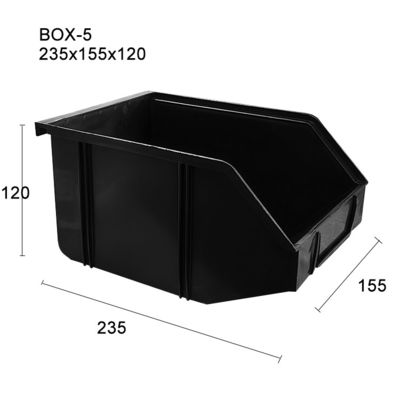 235*155*120mm PP plastique de conception multiple durable sans lingots ESD boîte de expédition antistatique