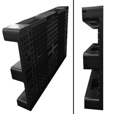 1200*800*140mm ESD empilage de palettes électroniques en plastique noir pour les industries