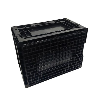 400*300*220MM Boîte pliante antistatique noire Boîte de rechange en plastique Boîte en plastique pliable