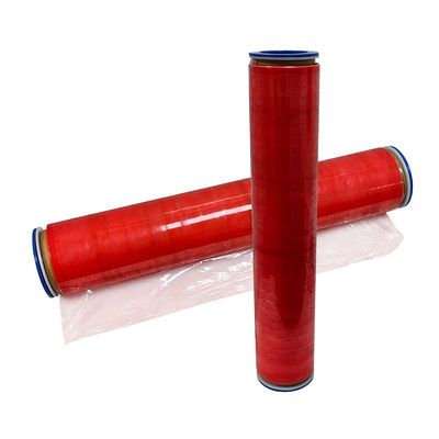 Film d'emballage en LDPE rouge transparent antistatique de 500 mm