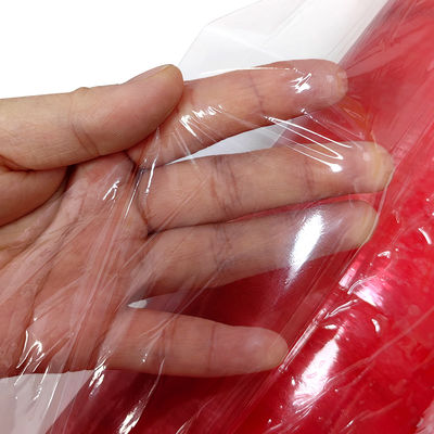 Film d'emballage en LDPE rouge transparent antistatique de 500 mm