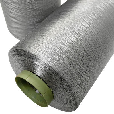 150D/2 fil de couture conducteur gris pour les vêtements antistatiques en fabrication de polyester fil de fibre de carbone longue fibre conductrice