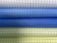 Couleur jaune bleue blanche de grille des tissus 5mm de polyester tissée par tissu d'ESD de salle propre