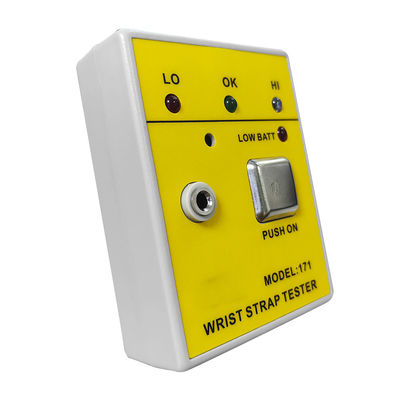 Testeur de sangle de poignet HZR-171 jaune Testeur électrostatique portable pour les sangles de poignet Testeur dans les usines d'électronique
