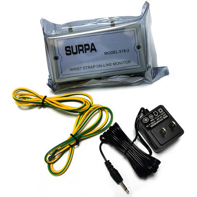 518-2 ESD Moniteur anti-statique de poignet à bande électrostatique Alarme d'anneau électrostatique Testeur anti-statique de poignet à bande