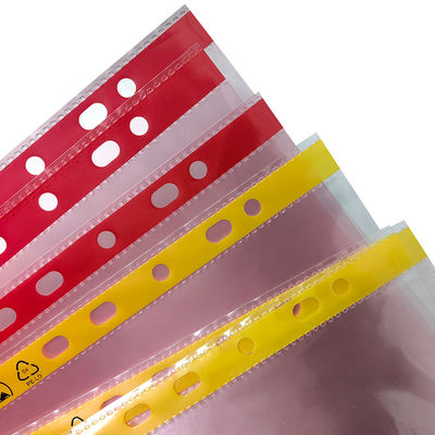 11 trous Sac à dossiers de salle blanche rose ou jaune A4 A3 ESD sans poussière Sac de document antistatique
