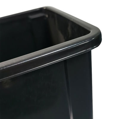 Boîte à ordures antistatique en plastique noir recyclée ESD pour salle blanche