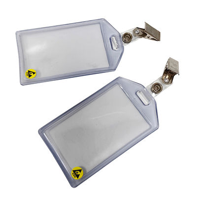 Carte d'identité en plastique antistatique ESD transparente étanche à l'eau