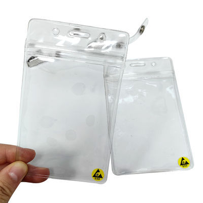Carte d'identité en plastique antistatique ESD transparente étanche à l'eau