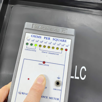 Boîte de roulement anti-statique Esd Grande boîte en plastique moulé par injection de pièces automobiles noires