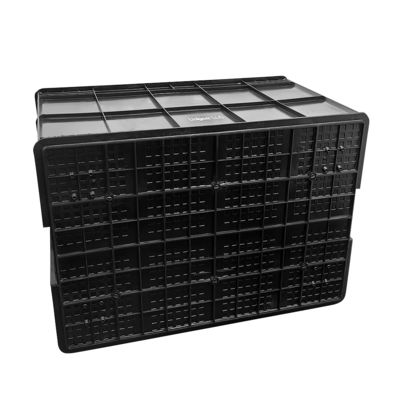 800*400*230mm Boîte de roulement conducteur Boîte de pièces électroniques ESD en plastique Boîte anti-statique noire