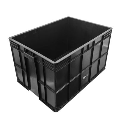 800*400*230mm Boîte de roulement conducteur Boîte de pièces électroniques ESD en plastique Boîte anti-statique noire