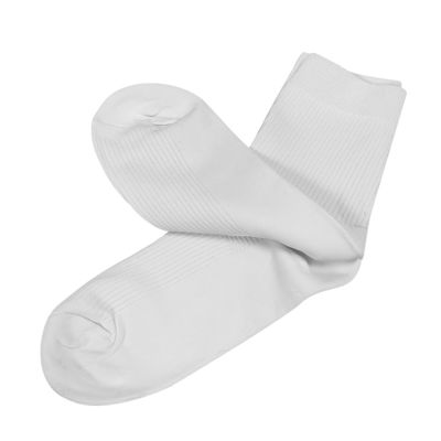 Des chaussettes antibactériennes de haute qualité, sans poussière blanche, en coton, absorbant la sueur, des chaussettes de salle blanche, avec fermeture élastique