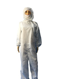 Costume sûr biotechnologique/pharmaceutique d'ESD de Cleanroom de matériaux d'ESD avec Hood And Facemask