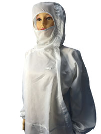 Costume sûr biotechnologique/pharmaceutique d'ESD de Cleanroom de matériaux d'ESD avec Hood And Facemask