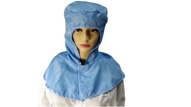 Chapeau statique Front Velcro Closure de châle protégé de la poussière sûr d'habillement d'ESD de polyester anti