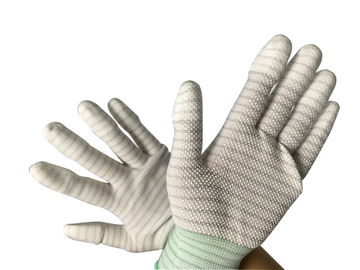 Le PVC de paume a pointillé le type nylon rayé enduit d'anti de main de gants dessus statique d'unité centrale
