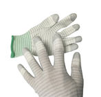 Le dessus d'unité centrale a enduit les gants anti-statiques rayés que le carbone de bout du doigt a tricoté la norme EN388 4121