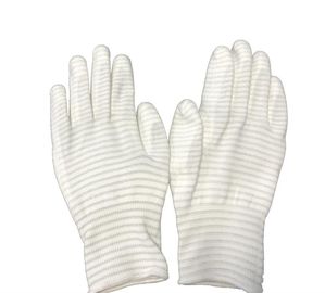 Le filament sûr de carbone de revêtement de polyester de matériaux d'ESD d'anti gants statiques a tricoté